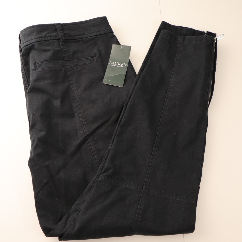 Lauren Ralph Lauren Black Zip-Detail Ponte SZ 14